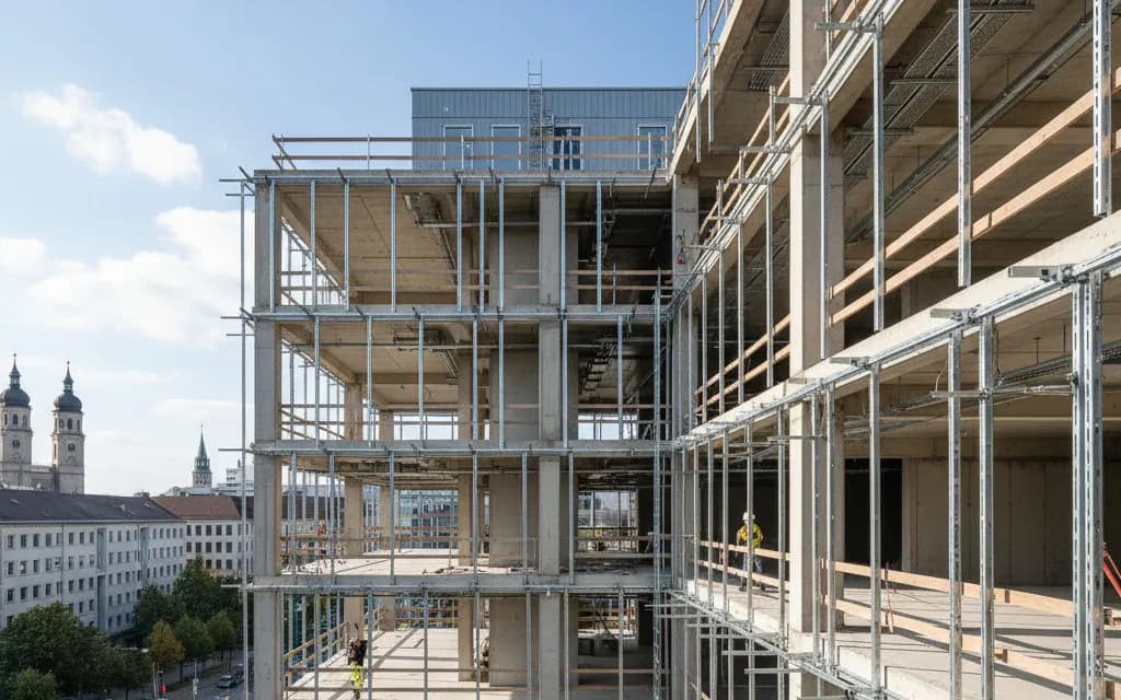 Stahlkonstruktion — Mehrgeschossig — Augsburg, Deutschland